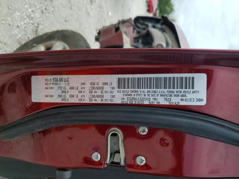 2018 Ram 2500 მანქანა იყიდება აუქციონზე, vin: 3C6UR5NL4JG221418, აუქციონის ნომერი: 48251946