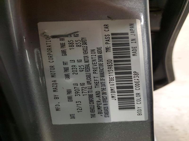 Aukcja sprzedaży 2014 Mazda 3, vin: JM1BM1V78E1159830, numer aukcji: 51816366