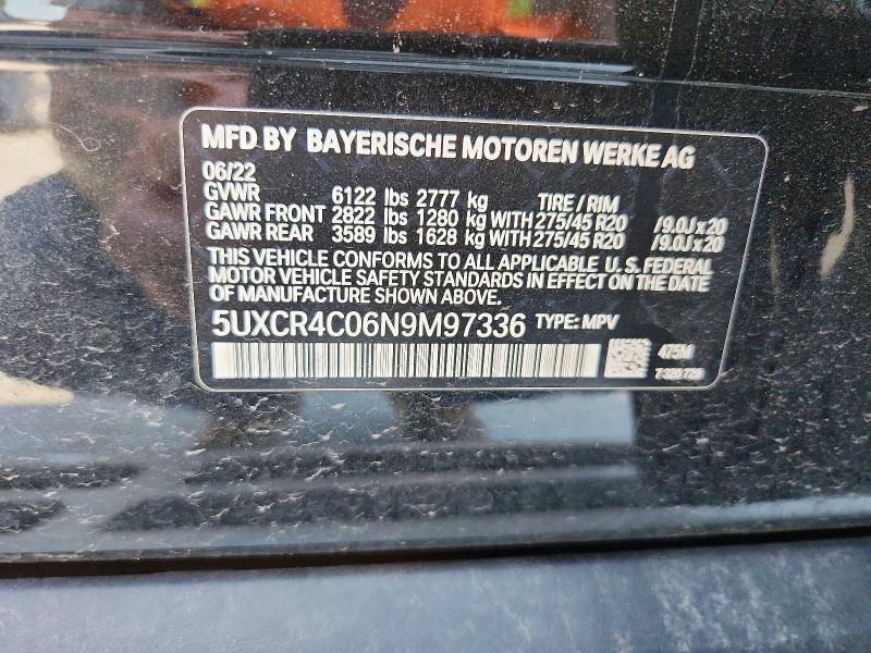 Aukcja sprzedaży 2022 Bmw X5, vin: 5UXCR4C06N9M97336, numer aukcji: 48607946
