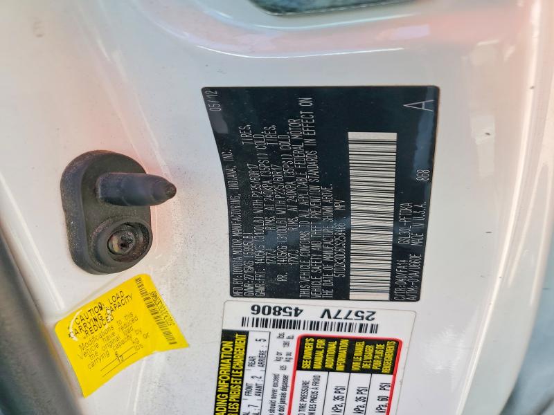 Продаж на аукціоні авто 2012 Toyota Sienna, vin: 5TDZK3DC6CS258466, номер лоту: 48962506