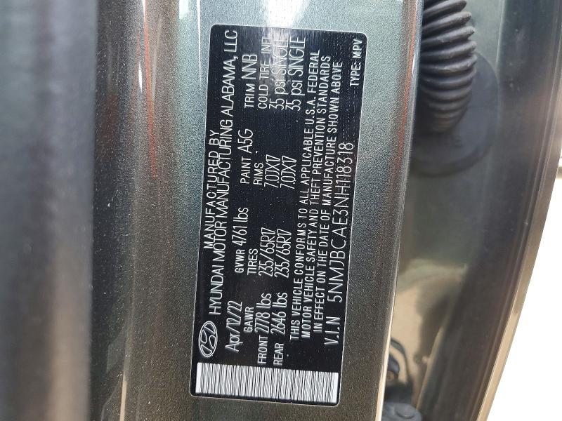 Продаж на аукціоні авто 2022 Hyundai Tucson, vin: 5NMJBCAE3NH118318, номер лоту: 51209696