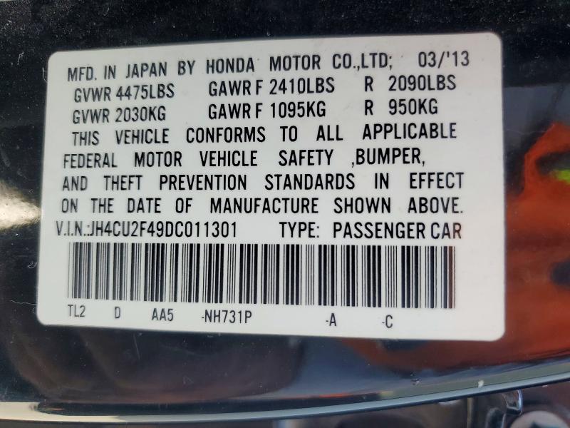 Продаж на аукціоні авто 2013 Acura Tsx, vin: JH4CU2F49DC011301, номер лоту: 48879226