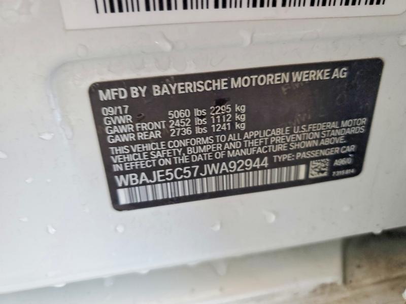 48996426 :رقم المزاد ، WBAJE5C57JWA92944 vin ، 2018 Bmw 540 مزاد بيع