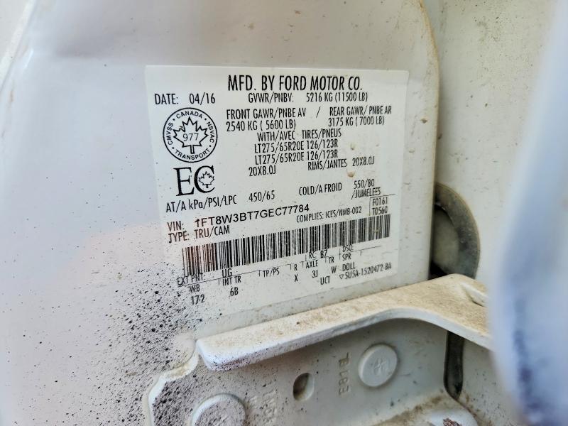 Продажа на аукционе авто 2016 Ford F350, vin: 1FT8W3BT7GEC77784, номер лота: 50397866