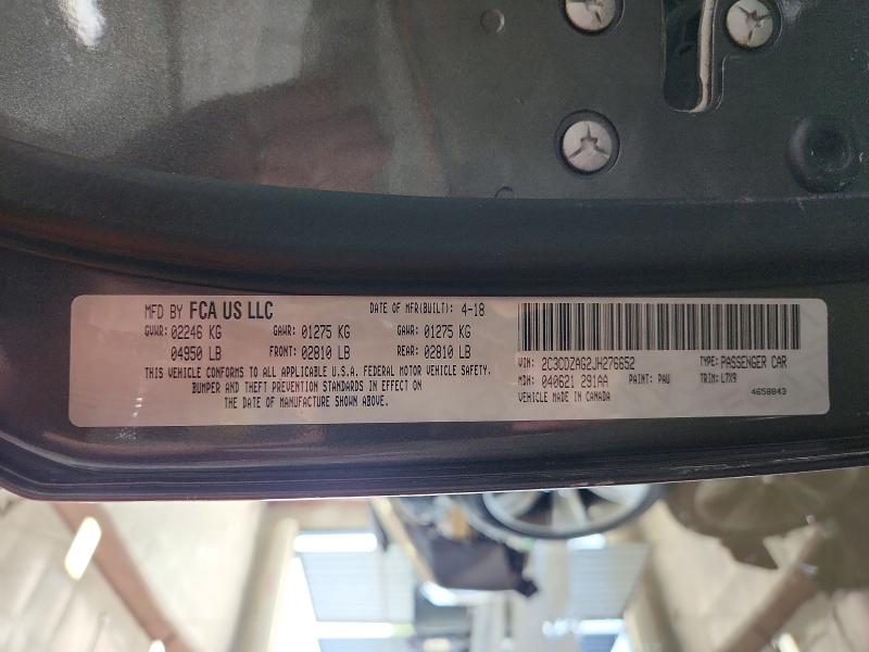 2018 Dodge Challenger მანქანა იყიდება აუქციონზე, vin: 2C3CDZAG2JH276652, აუქციონის ნომერი: 49951646