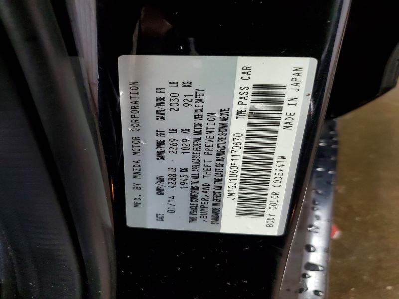 49656806 :رقم المزاد ، JM1GJ1U60F1170670 vin ، 2015 Mazda 6 مزاد بيع