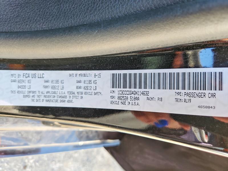 2016 Chrysler 200 მანქანა იყიდება აუქციონზე, vin: 1C3CCCDG4GN114632, აუქციონის ნომერი: 50686276