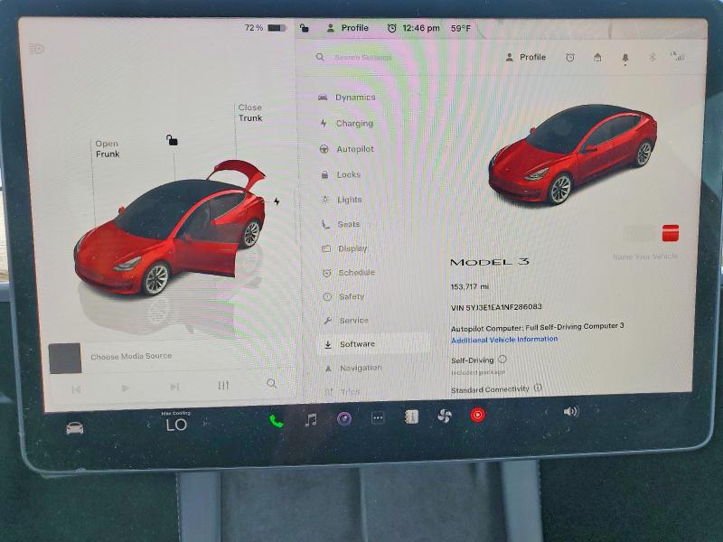 Aukcja sprzedaży 2022 Tesla Model 3, vin: 5YJ3E1EA1NF286083, numer aukcji: 52037466