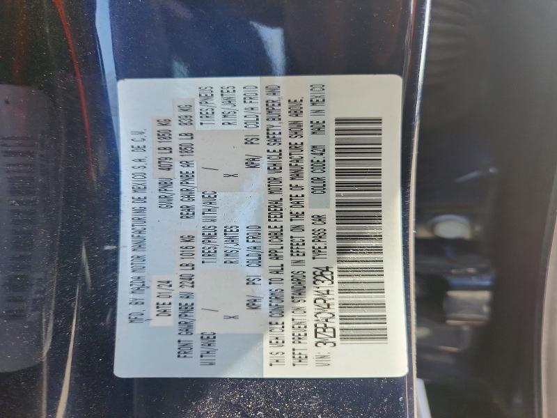 Aukcja sprzedaży 2024 Mazda 3, vin: 3MZBPACM4RM413264, numer aukcji: 51637346