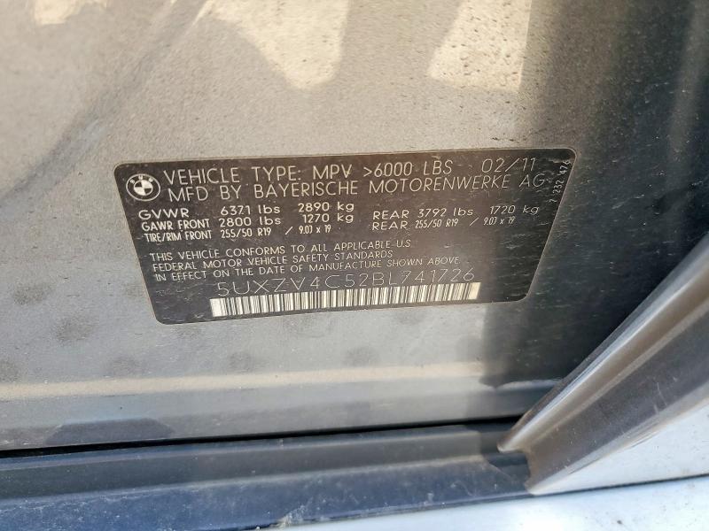 Aukcja sprzedaży 2011 Bmw X5, vin: 5UXZV4C52BL741726, numer aukcji: 48479196