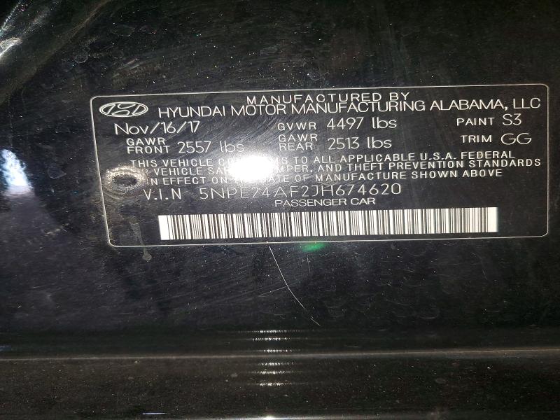 49765216 :رقم المزاد ، 5NPE24AF2JH674620 vin ، 2018 Hyundai Sonata مزاد بيع