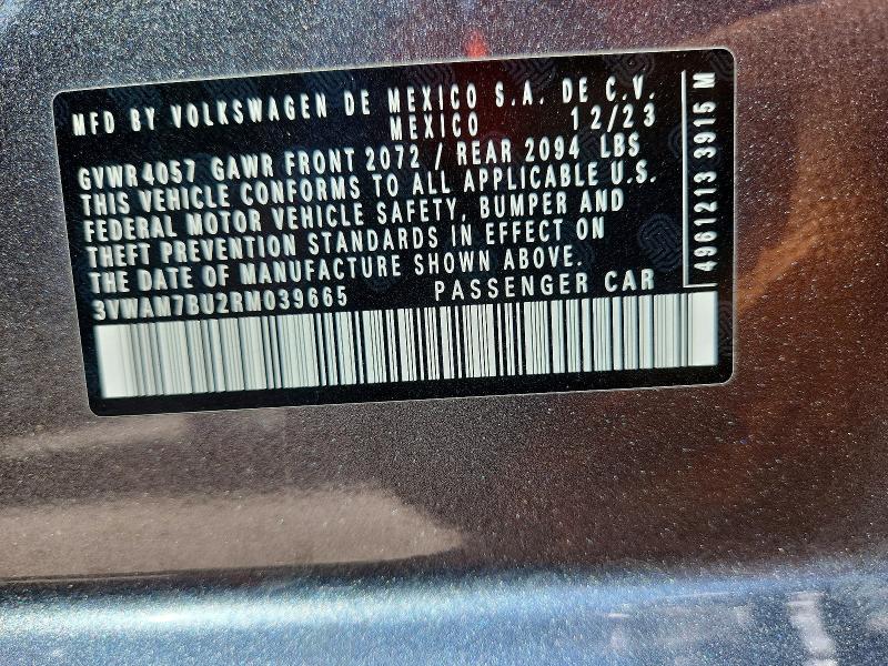 Продаж на аукціоні авто 2024 Volkswagen Jetta, vin: 3VWAM7BU2RM039665, номер лоту: 51208496
