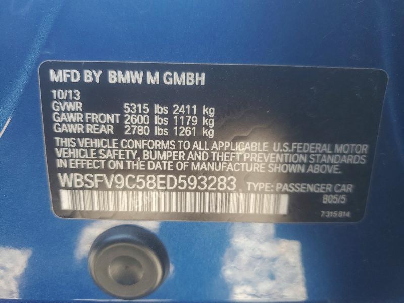 Продажа на аукционе авто 2014 Bmw M5, vin: WBSFV9C58ED593283, номер лота: 49138166