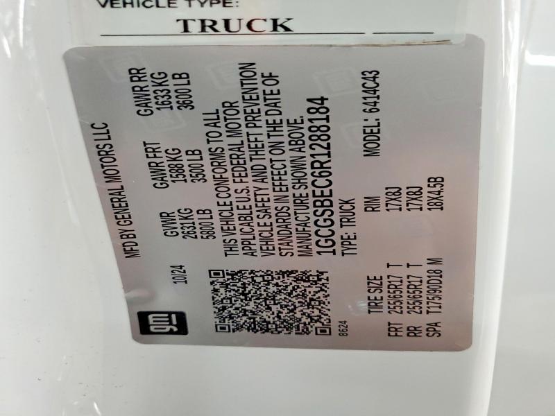 48862476 :رقم المزاد ، 1GCGSBEC6R1288184 vin ، 2024 Chevrolet Colorado مزاد بيع