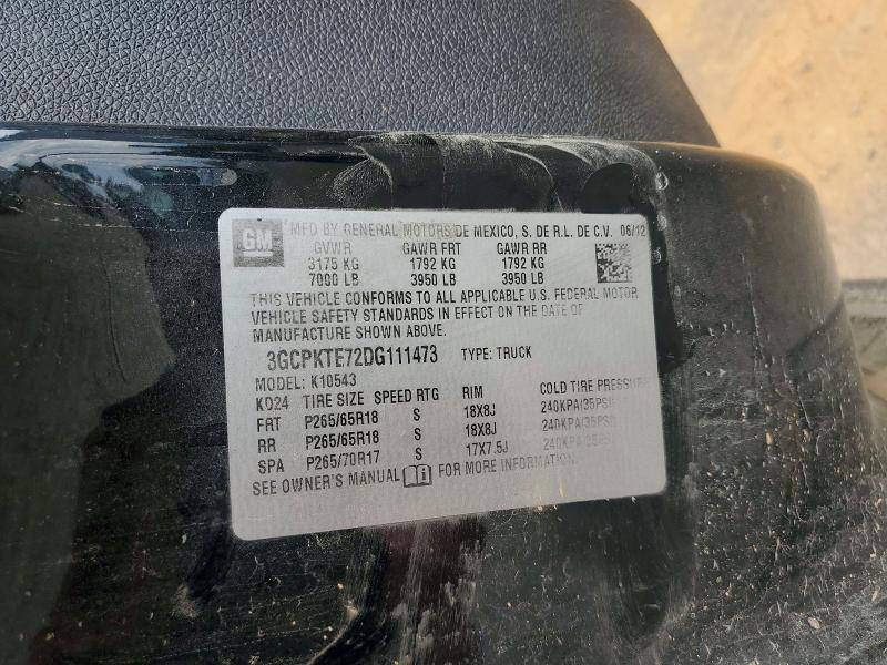 2013 Chevrolet Silverado მანქანა იყიდება აუქციონზე, vin: 3GCPKTE72DG111473, აუქციონის ნომერი: 50100796