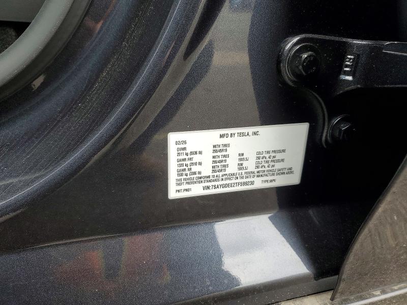Aukcja sprzedaży 2026 Tesla Model Y, vin: 7SAYGDEE2TF599230, numer aukcji: 50489216