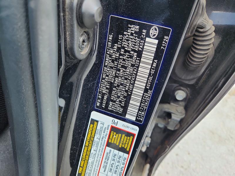 Aukcja sprzedaży 2015 Toyota Camry, vin: 4T4BF1FK5FR471201, numer aukcji: 50943656