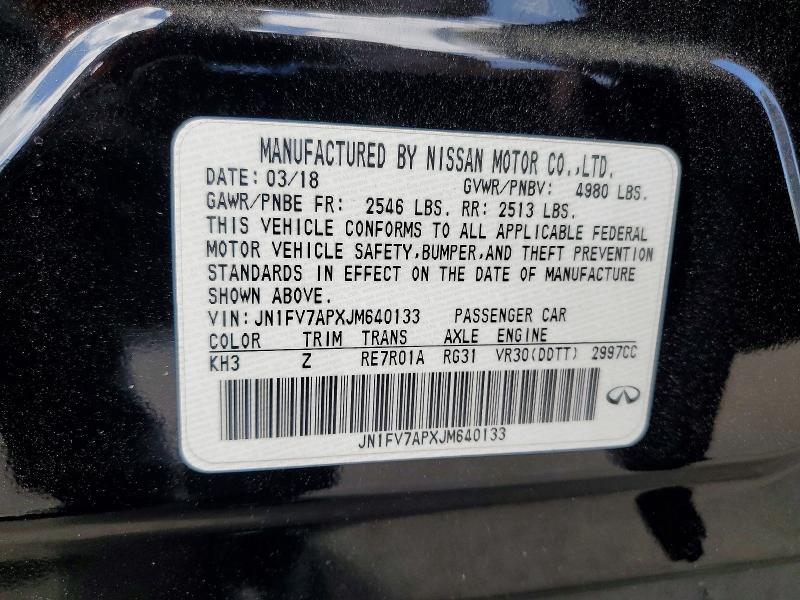 Продажа на аукционе авто 2018 Infiniti Q50, vin: JN1FV7APXJM640133, номер лота: 51617626