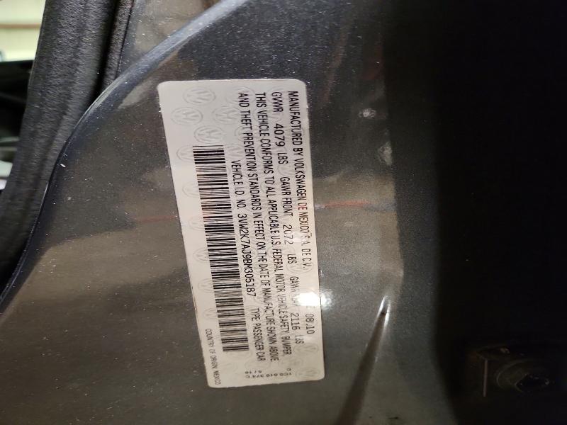 Aukcja sprzedaży 2011 Volkswagen Jetta, vin: 3VW2K7AJ9BM305187, numer aukcji: 48330186