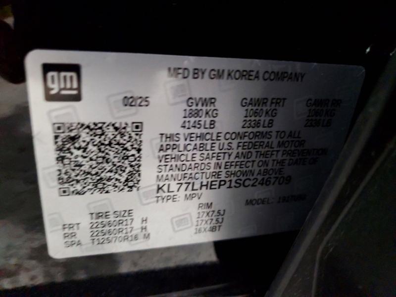 Aukcja sprzedaży 2025 Chevrolet Trax, vin: KL77LHEP1SC246709, numer aukcji: 48050216