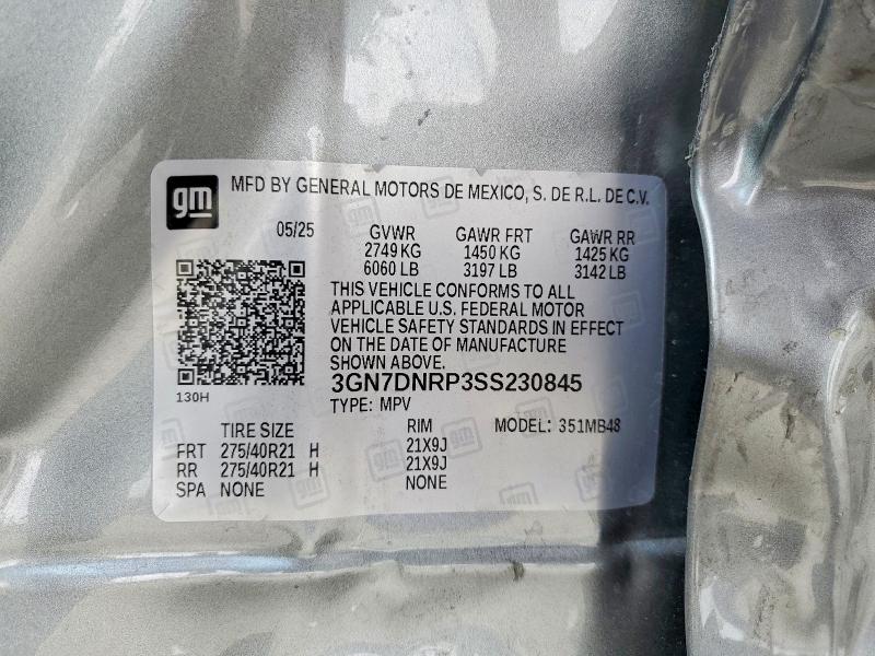 2025 Chevrolet Equinox მანქანა იყიდება აუქციონზე, vin: 3GN7DNRP3SS230845, აუქციონის ნომერი: 51336226