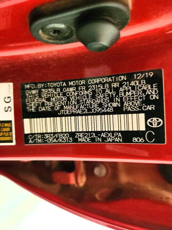Aukcja sprzedaży 2020 Toyota Corolla, vin: JTDEPRAE2LJ095448, numer aukcji: 52777096