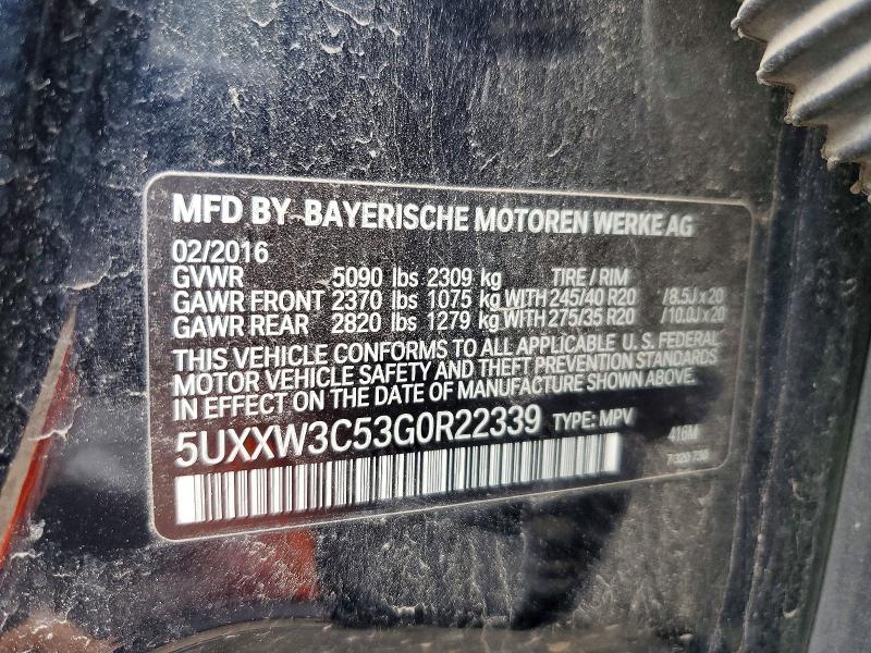 Продажа на аукционе авто 2016 Bmw X4, vin: 5UXXW3C53G0R22339, номер лота: 48325336