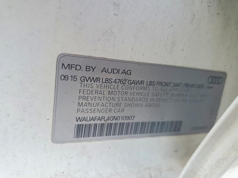 49902686 :رقم المزاد ، WAUAFAFL4GN010907 vin ، 2016 Audi A4 مزاد بيع