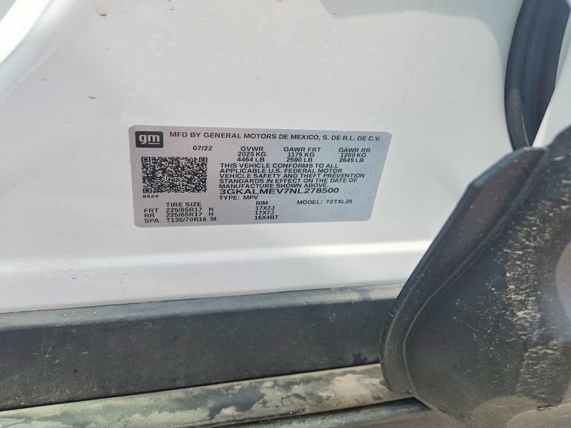 51338546 :رقم المزاد ، 3GKALMEV7NL278500 vin ، 2022 Gmc Terrain مزاد بيع