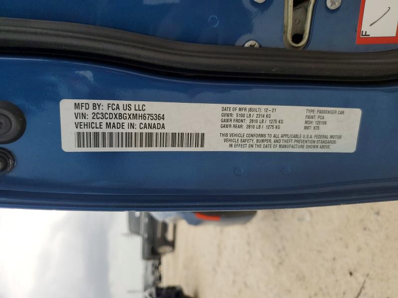 Aukcja sprzedaży 2021 Dodge Charger, vin: 2C3CDXBGXMH675364, numer aukcji: 51827186