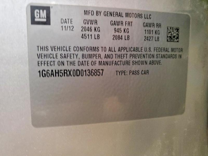 Aukcja sprzedaży 2013 Cadillac Ats, vin: 1G6AH5RX0D0136857, numer aukcji: 48715066