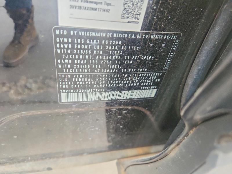 Aukcja sprzedaży 2022 Volkswagen Tiguan, vin: 3VV3B7AX0NM171462, numer aukcji: 51673646