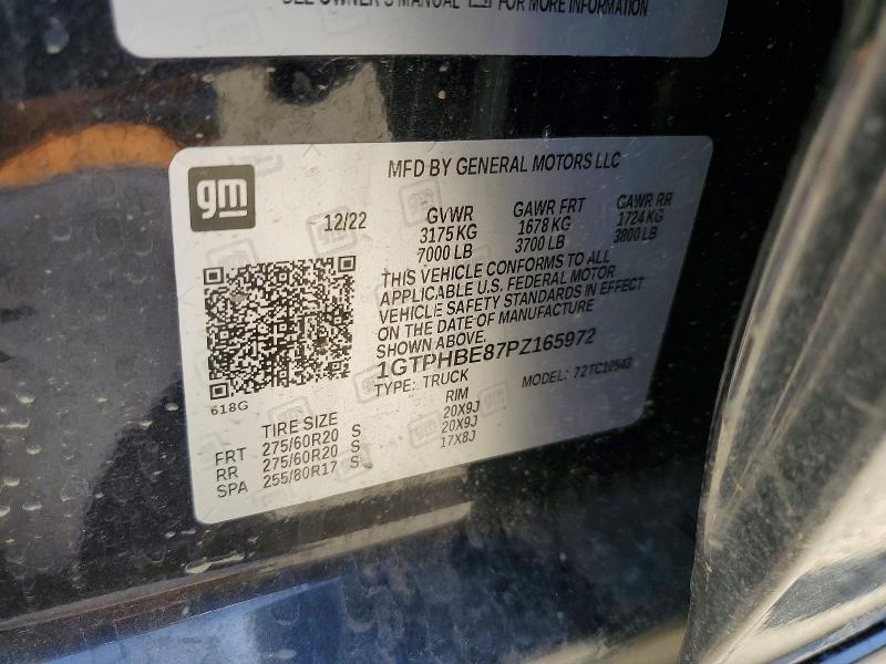 51653746 :رقم المزاد ، 1GTPHBE87PZ165972 vin ، 2023 Gmc Sierra مزاد بيع