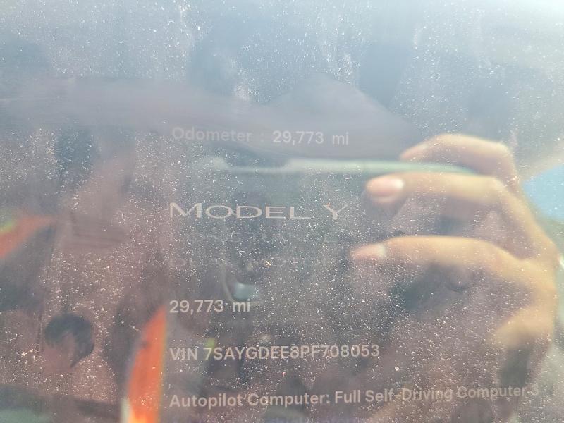 Продажа на аукционе авто 2023 Tesla Model Y, vin: 7SAYGDEE8PF708053, номер лота: 50146356