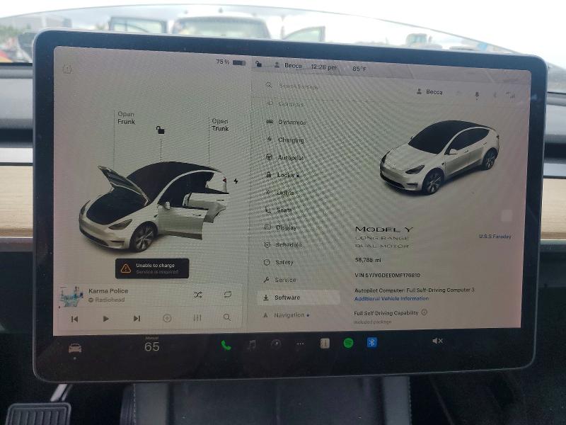 Aukcja sprzedaży 2021 Tesla Model Y, vin: 5YJYGDEE0MF176810, numer aukcji: 50408686