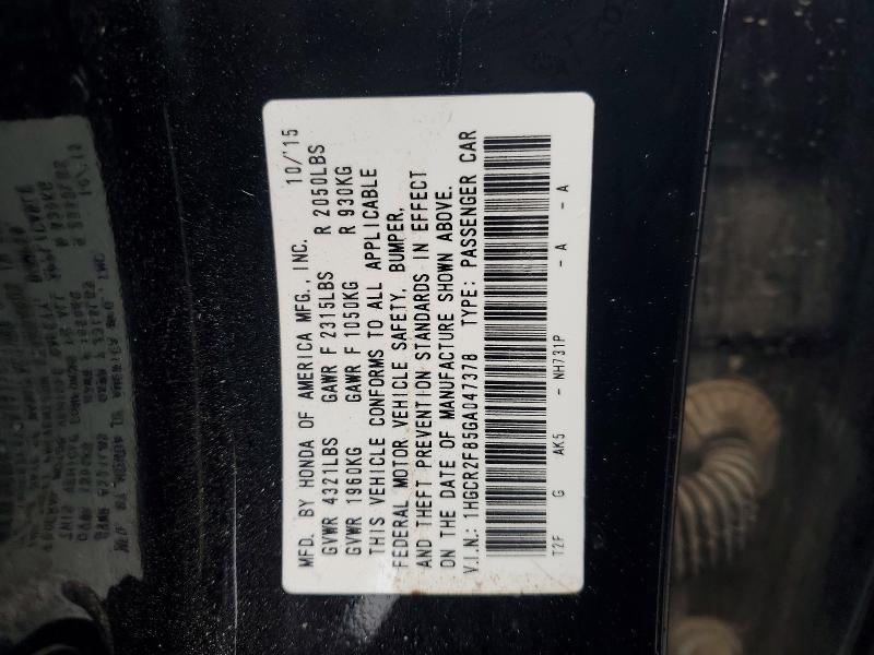 Aukcja sprzedaży 2016 Honda Accord, vin: 1HGCR2F85GA047378, numer aukcji: 50124806