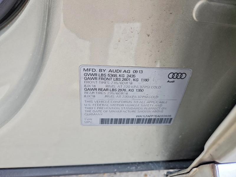 Aukcja sprzedaży 2014 Audi Q5, vin: WA1LFAFP7EA033935, numer aukcji: 48853376