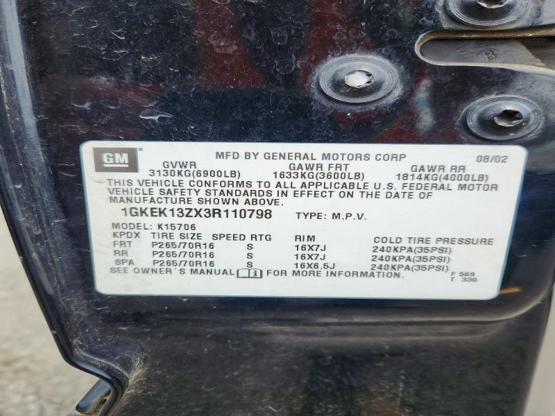 Продаж на аукціоні авто 2003 Gmc Yukon, vin: 1GKEK13ZX3R110798, номер лоту: 51178556