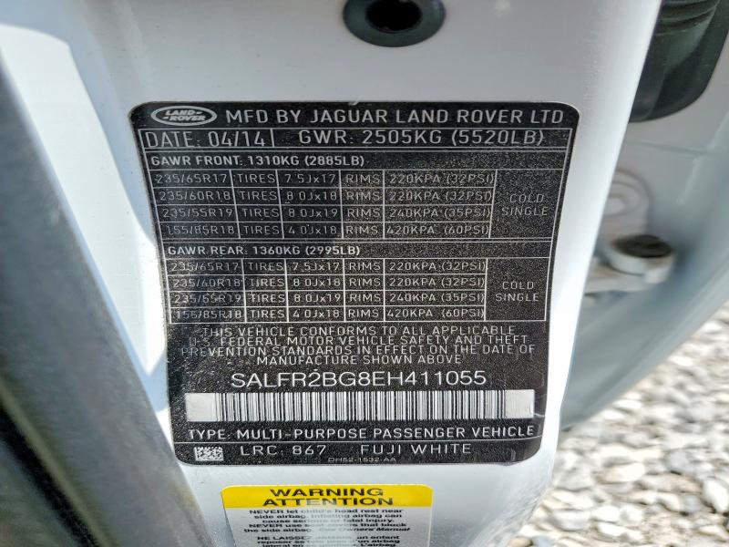 Продаж на аукціоні авто 2014 Land Rover Lr2, vin: SALFR2BG8EH411055, номер лоту: 51303796