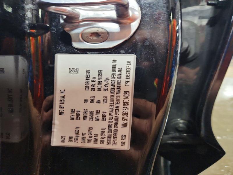 2025 Tesla Model 3 მანქანა იყიდება აუქციონზე, vin: 5YJ3E1EA1SF014029, აუქციონის ნომერი: 49335306