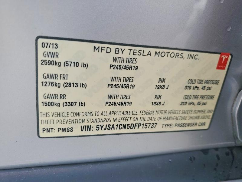 Aukcja sprzedaży 2013 Tesla Model S, vin: 5YJSA1CN5DFP15737, numer aukcji: 51706136