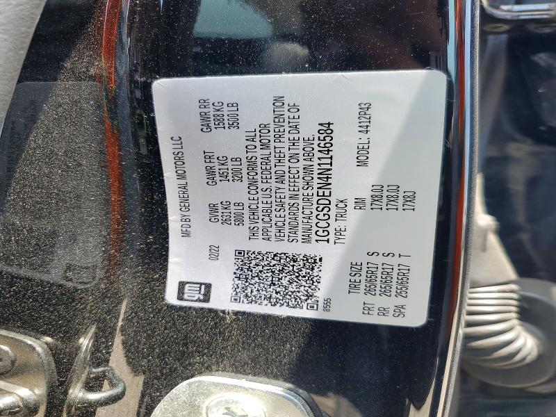 Aukcja sprzedaży 2022 Chevrolet Colorado, vin: 1GCGSDEN4N1146584, numer aukcji: 51405776