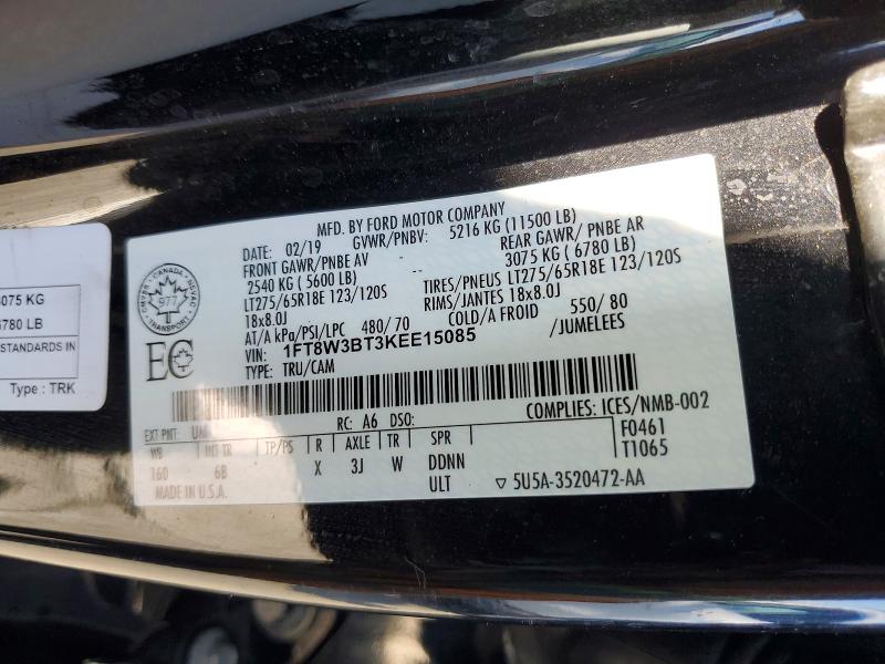 Продажа на аукционе авто 2019 Ford F350, vin: 1FT8W3BT3KEE15085, номер лота: 50824556