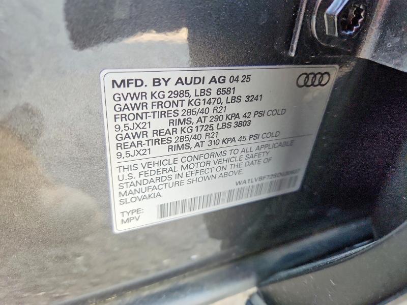 Продаж на аукціоні авто 2025 Audi Q7, vin: WA1LVBF72SD030637, номер лоту: 50979176