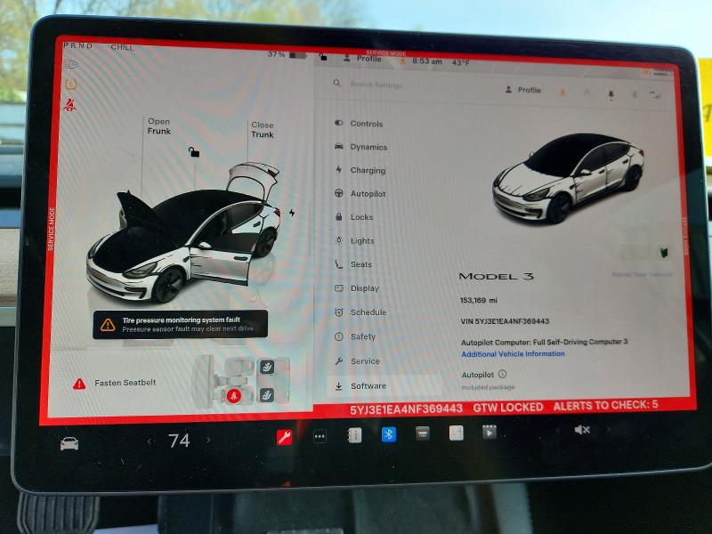 2022 Tesla Model 3 მანქანა იყიდება აუქციონზე, vin: 5YJ3E1EA4NF369443, აუქციონის ნომერი: 48713586