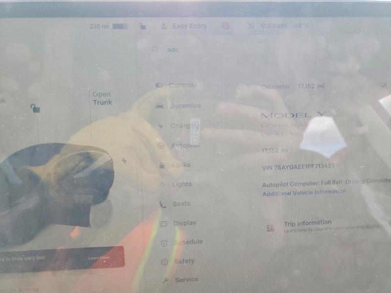 Продаж на аукціоні авто 2023 Tesla Model Y, vin: 7SAYGAEE1PF713433, номер лоту: 48782806