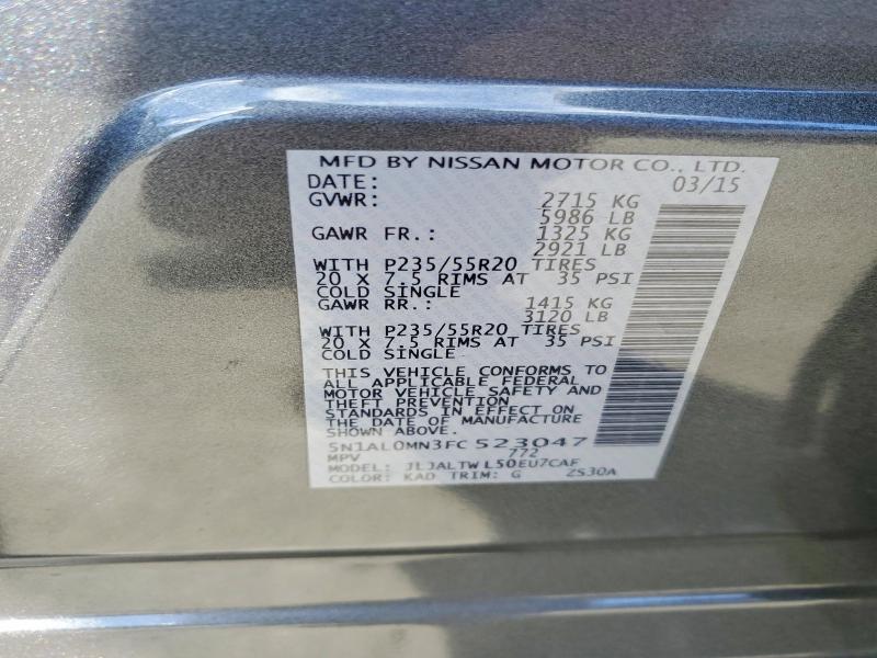 Продажа на аукционе авто 2015 Infiniti Qx60, vin: 5N1AL0MN3FC523047, номер лота: 51104866