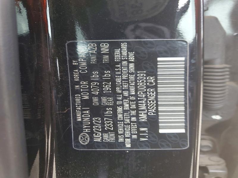 2023 Hyundai Elantra Hybrid მანქანა იყიდება აუქციონზე, vin: KMHLM4AJ4PU085391, აუქციონის ნომერი: 48845796