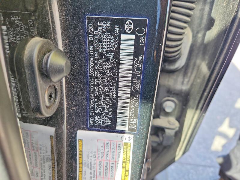 50403406 :رقم المزاد ، JTNKHMBX1L1074797 vin ، 2020 Toyota C-hr مزاد بيع