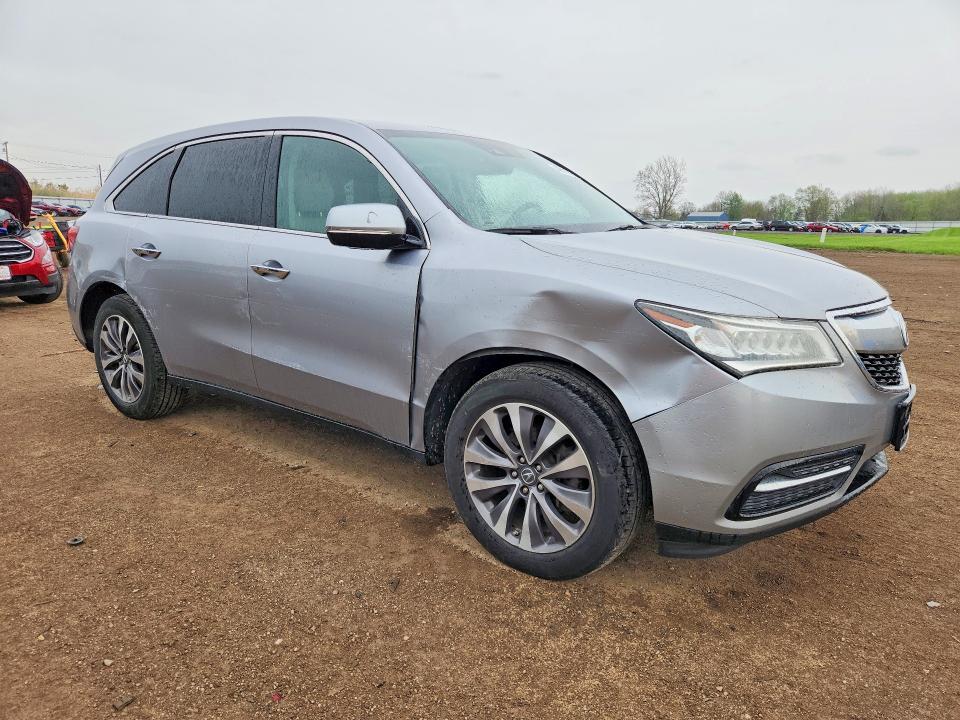 2016 Acura Mdx მანქანა იყიდება აუქციონზე, vin: 5FRYD4H43GB058409, აუქციონის ნომერი: 49817716